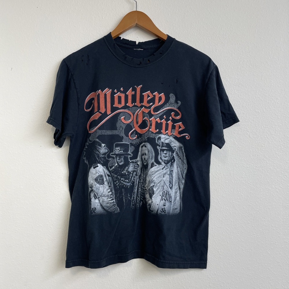 Motley Crue 2009 Tour T-shirt Size M? Black Satins Of‎ Los Angeles Distressed